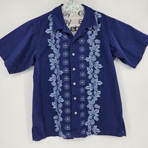 St Saint Arnold Shirt Mens Medium Blue Texas Beer Brewery Button Down Logo M